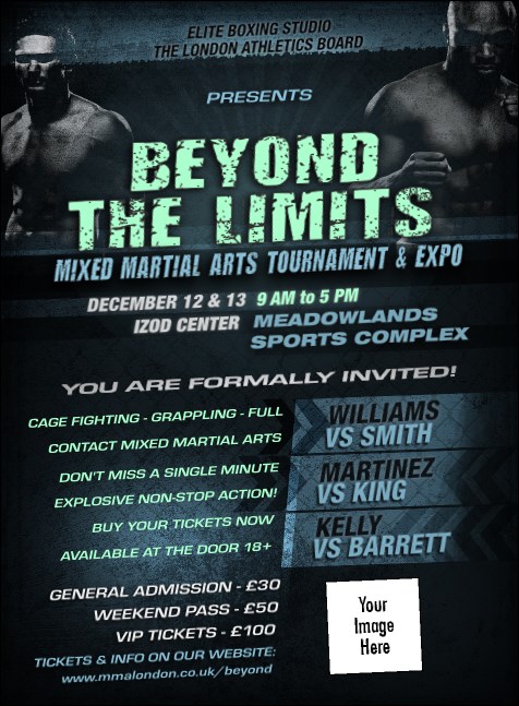 MMA Main Event Invitation (Blue) Product Front