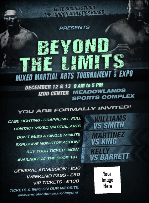 MMA Main Event Invitation (Blue)