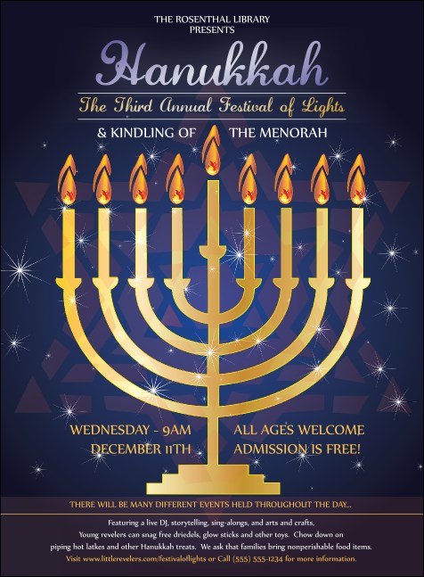 Hanukkah Menorah Invitation