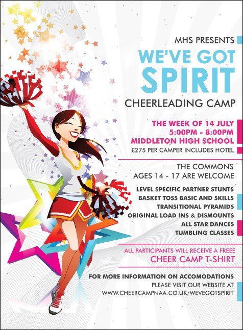 Cheerleading Spirit Invitation