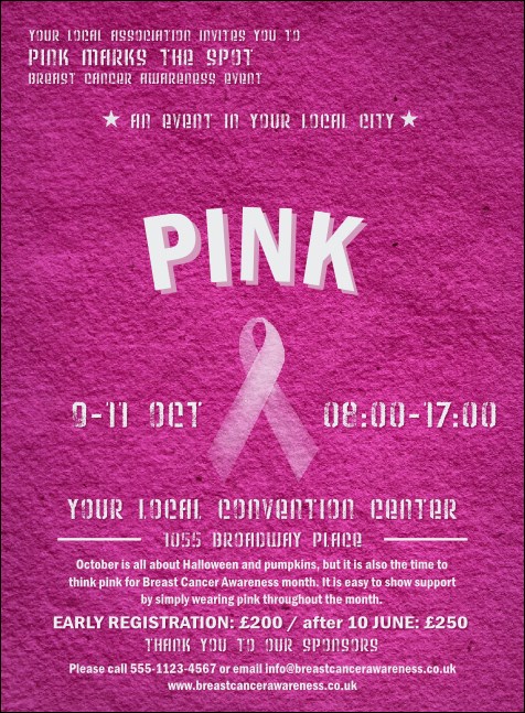 Breast Cancer Pink Ribbon Invitation