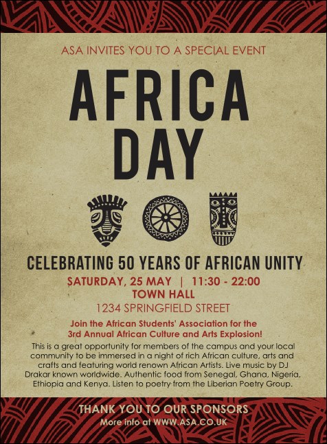 African Theme Invitation