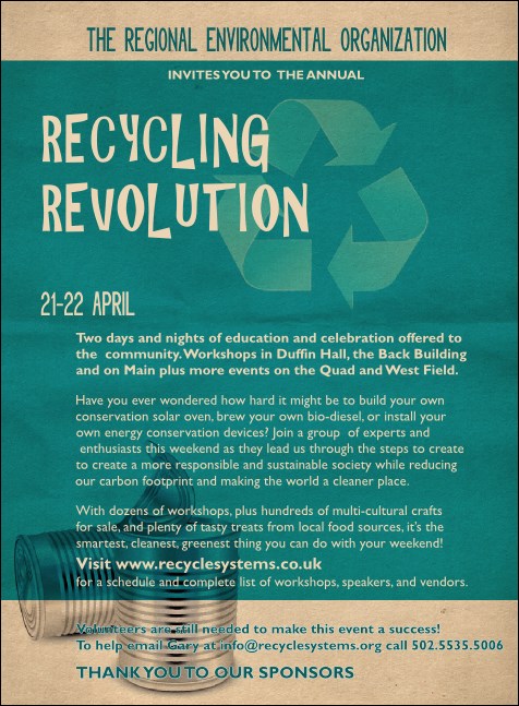 Recycling Symbol Invitation