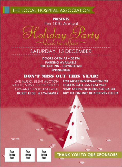 Paper Tree Red Invitation