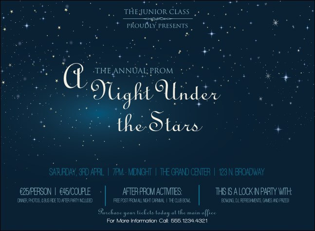Star Theme Invitation