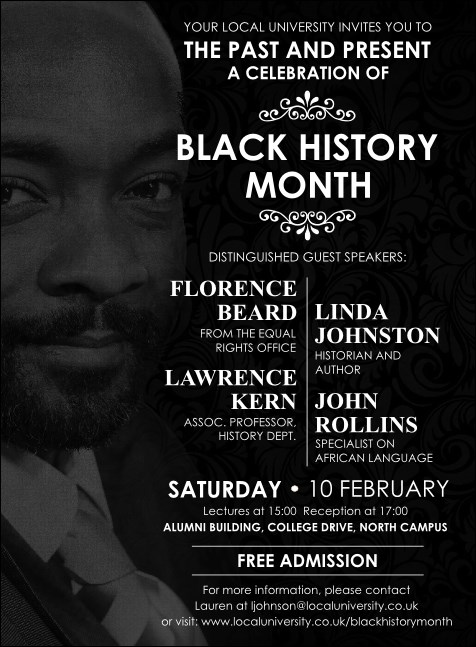 Black History Month Invitation Product Front