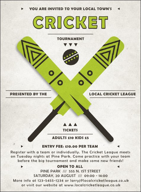 Cricket 3 Invitation Product Front