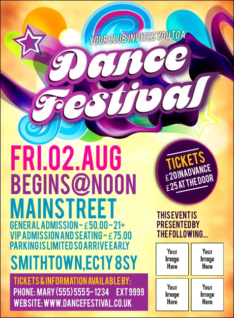 Disco Dance Festival Invitation