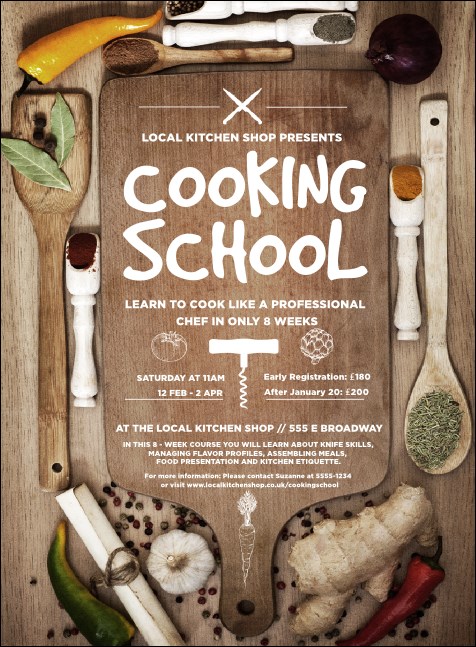 Cooking School Invitation Product Front