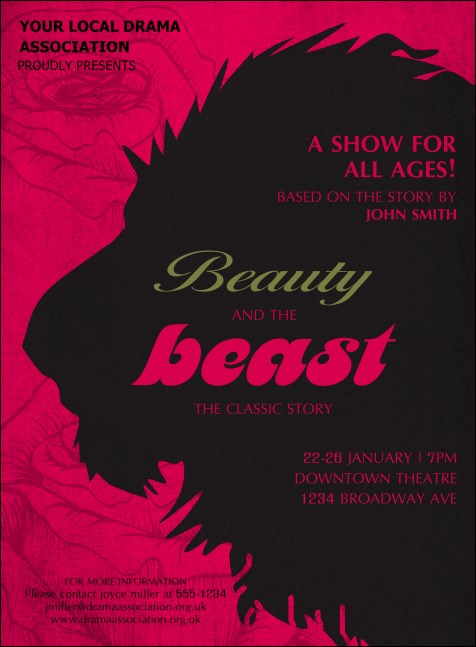 Beauty and the Beast Invitation Product Front
