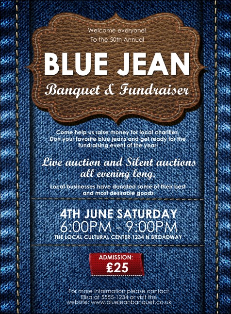 Blue Jeans Invitation Product Front