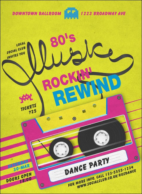 80s Music Invitation