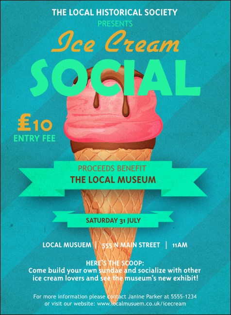 Ice Cream Social Invitation Product Front