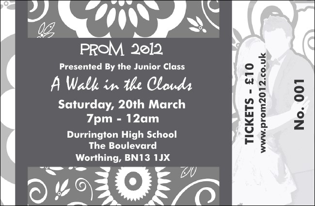 Grey Prom Drink Ticket