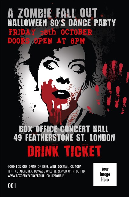 Zombie Woman Drink Ticket