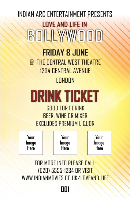 Bollywood Drink Ticket