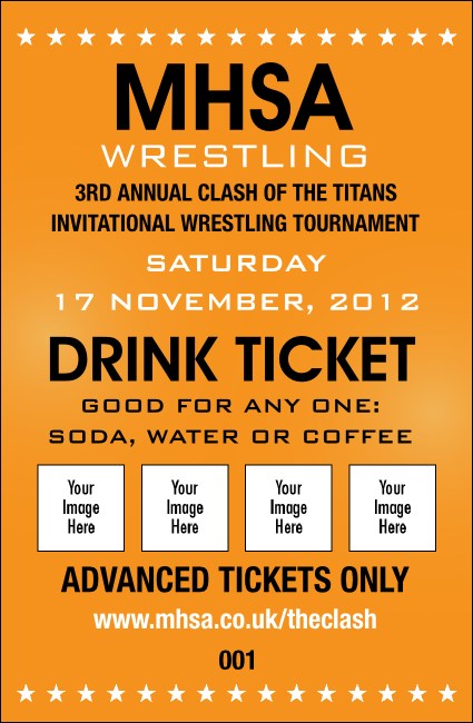 Versus All Purpose Drink Ticket (Orange)