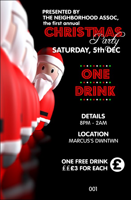 Santa Lineup Drink Ticket