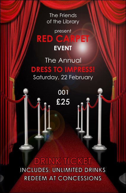 Red Carpet Drink Ticket Product Front