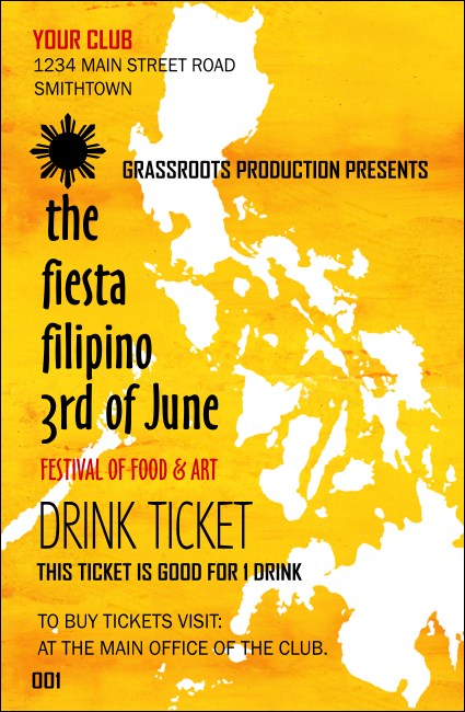 Philippines Drink Ticket Product Front