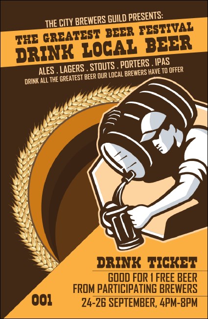 Beer Festival Artisan Drink Ticket