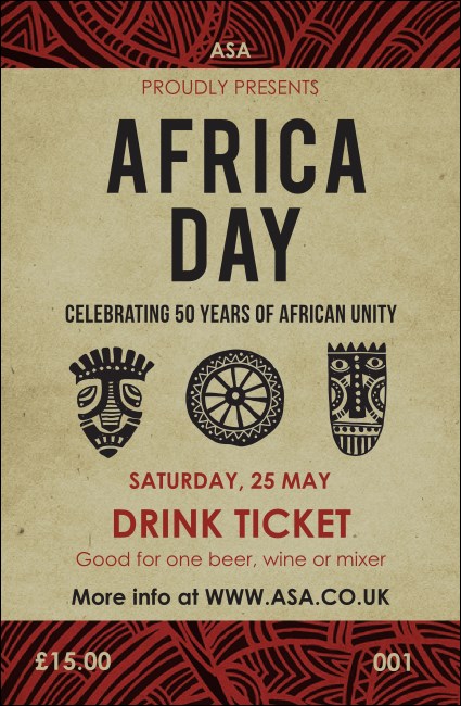 African Theme Drink Ticket