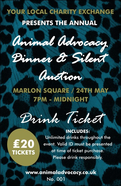 Animal Print Drink Ticket Product Front