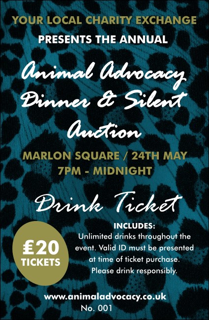 Animal Print Drink Ticket