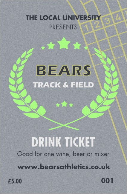 Track and Field Drink Ticket