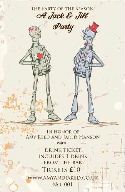 Jack and Jill Drink Ticket Product Front