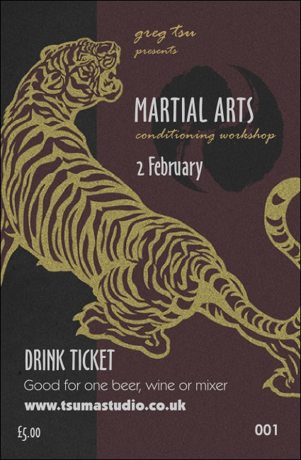 Martial Arts Drink Ticket