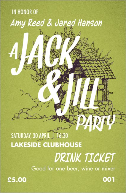 Jack and Jill 2 Drink Ticket Product Front