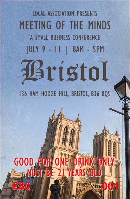 Bristol Drink Ticket Product Front