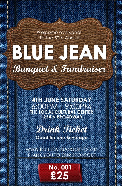 Blue Jeans Drink Ticket