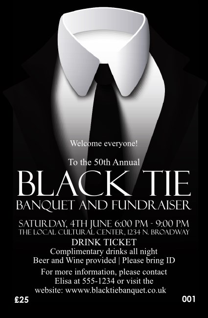 Black Tie Drink Ticket