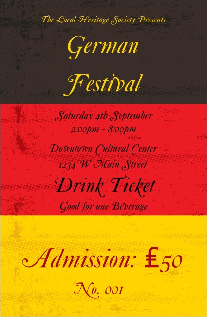 German Flag Drink Ticket