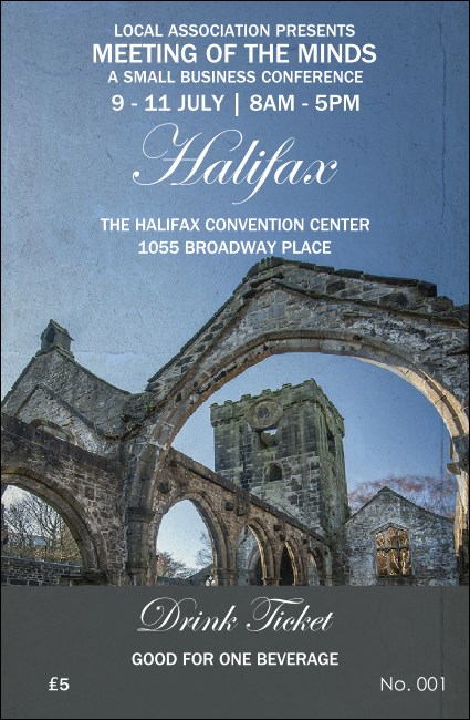 Halifax Drink Ticket Product Front