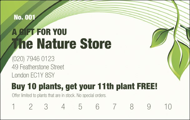 Green Leaf Gift Card Product Front