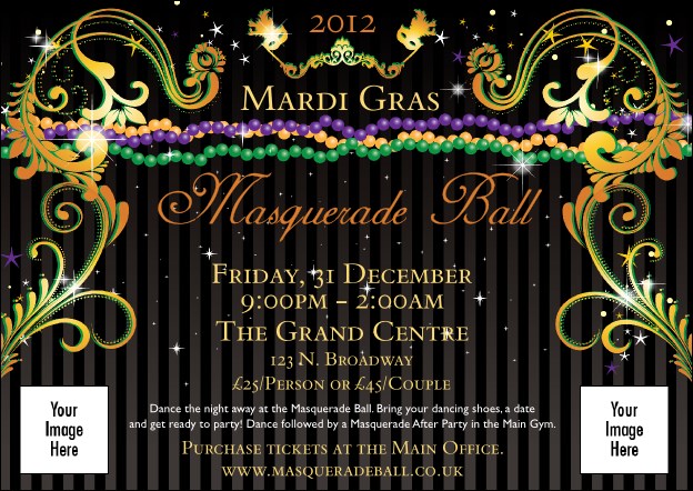 Mardi Gras Beads Postcard Product Front