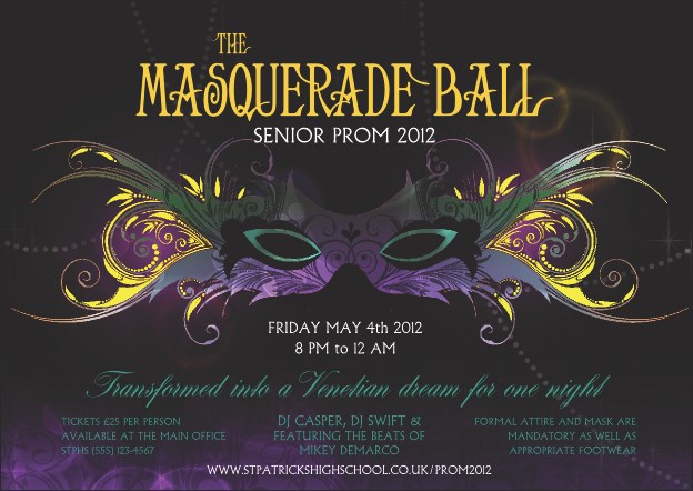 Masquerade Ball Postcard