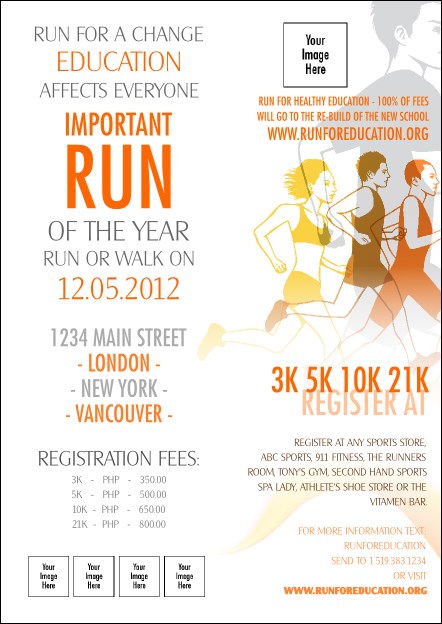 Run for a Cause Orange Postcard