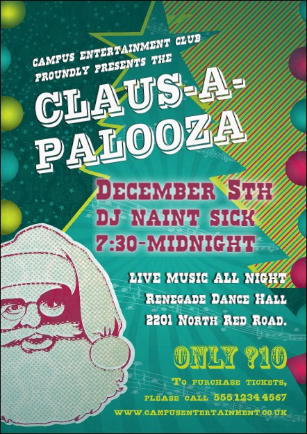 Claus-A-Palooza Postcard Product Front