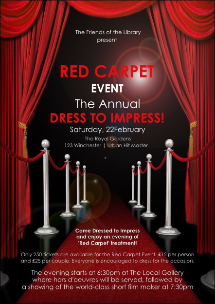 Red Carpet Postcard Product Front