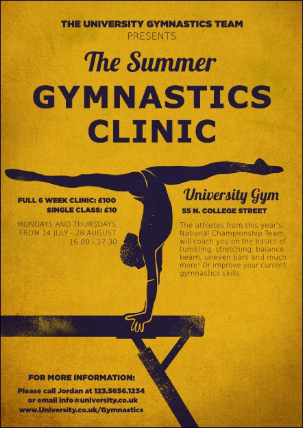 Gymnastics Postcard Product Front