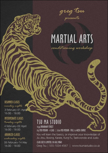 Martial Arts Postcard Product Front