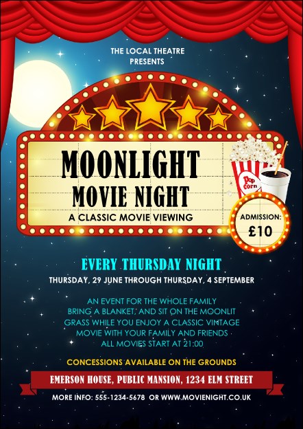 Movie Night Postcard Product Front