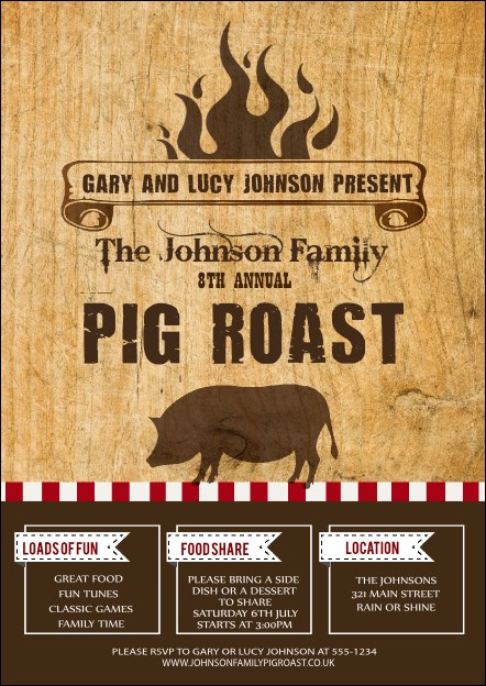 Pig Roast Postcard