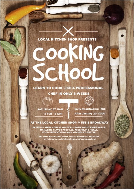 Cooking School Postcard