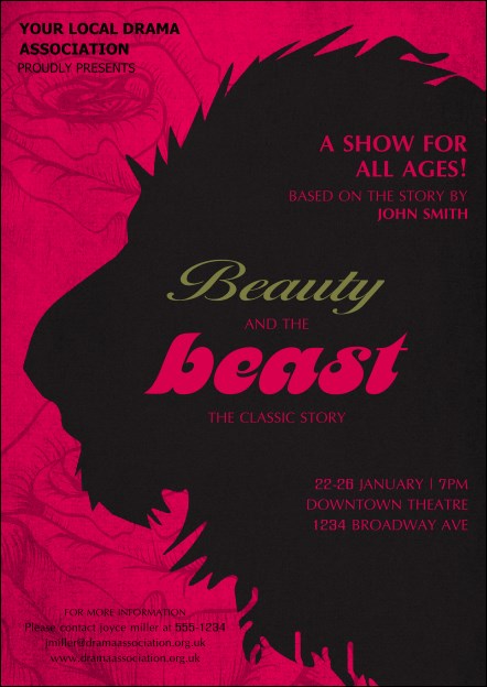 Beauty and the Beast Postcard Product Front