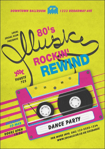 80s Music Postcard Product Front